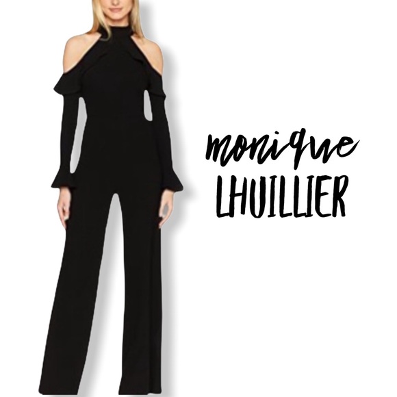 Monique Lhuillier Pants - monique lhuillier cold shoulder jumpsuit